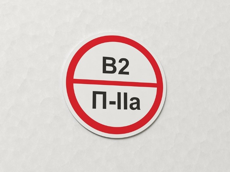 Знак ПОЖАРООПАСНОСТЬ В2/П-IIа (арт. ЕБ16)