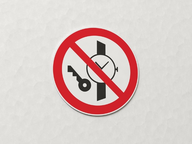 Знак Запрещается иметь при себе металлические предметы (арт. ЕК13)