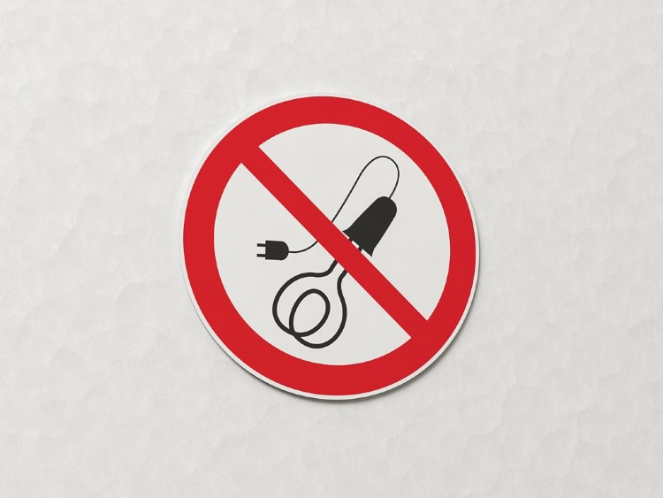 Знак Запрещается пользоваться электронагревательными приборами (арт. ЕК14)