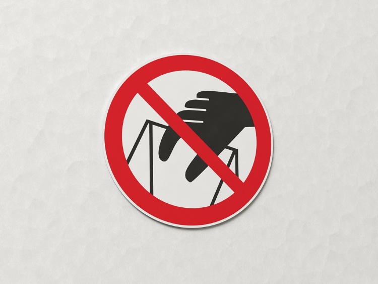 Знак Запрещается брать руками. Сыпучая масса (арт. ЕК19)
