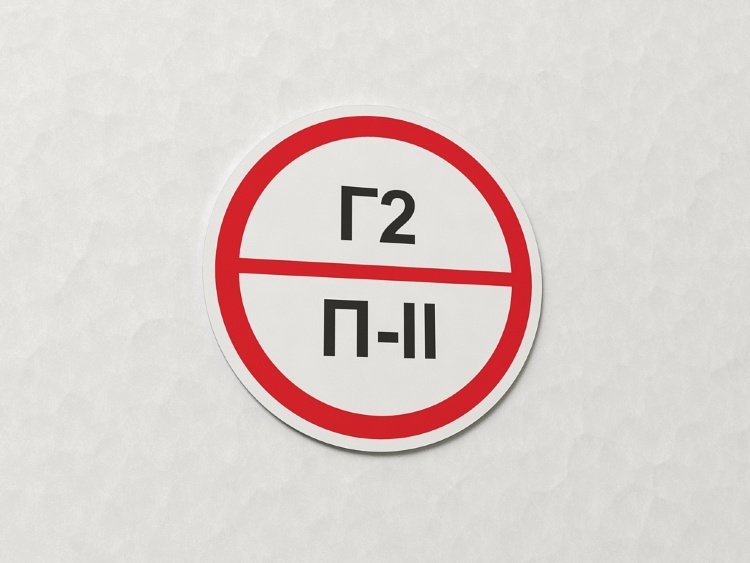 Знак УМЕРЕННАЯ ПОЖАРООПАСНОСТЬ Г2/П-II (арт. ЕБ31)