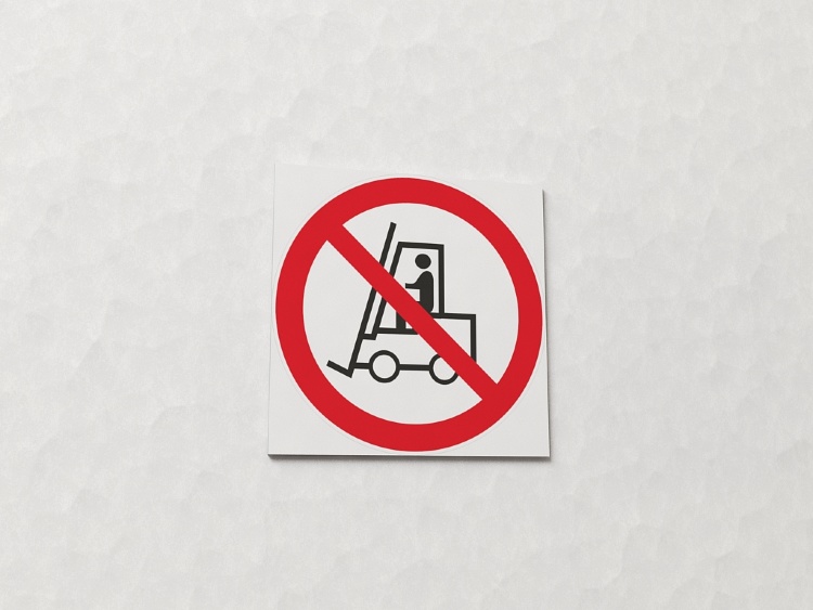 Знак Запрещается движение средств напольного транспорта (арт. ЕС10)