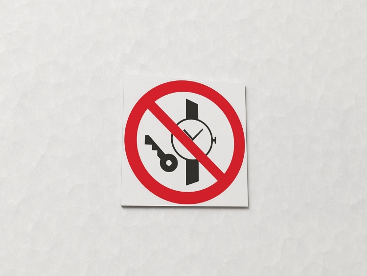Знак Запрещается иметь при себе металлические предметы (арт. ЕС13)