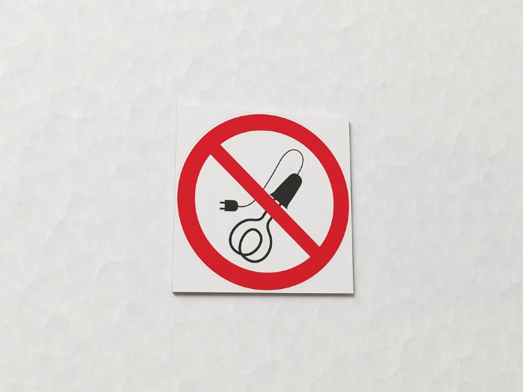Знак Запрещается пользоваться электронагревательными приборами (арт. ЕС14)