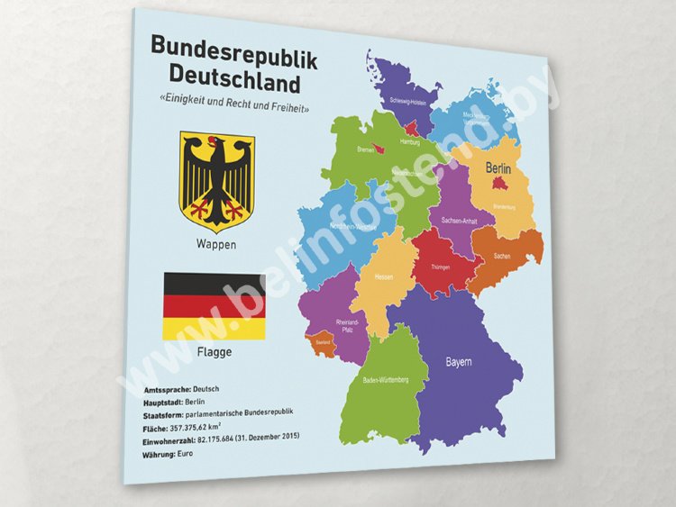 Стенд Карта Германии 1100x950 мм (арт. БА6)
