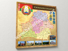 Стенд Карта Беларусi (на белорусском языке) 775x770 мм (арт. БС11)